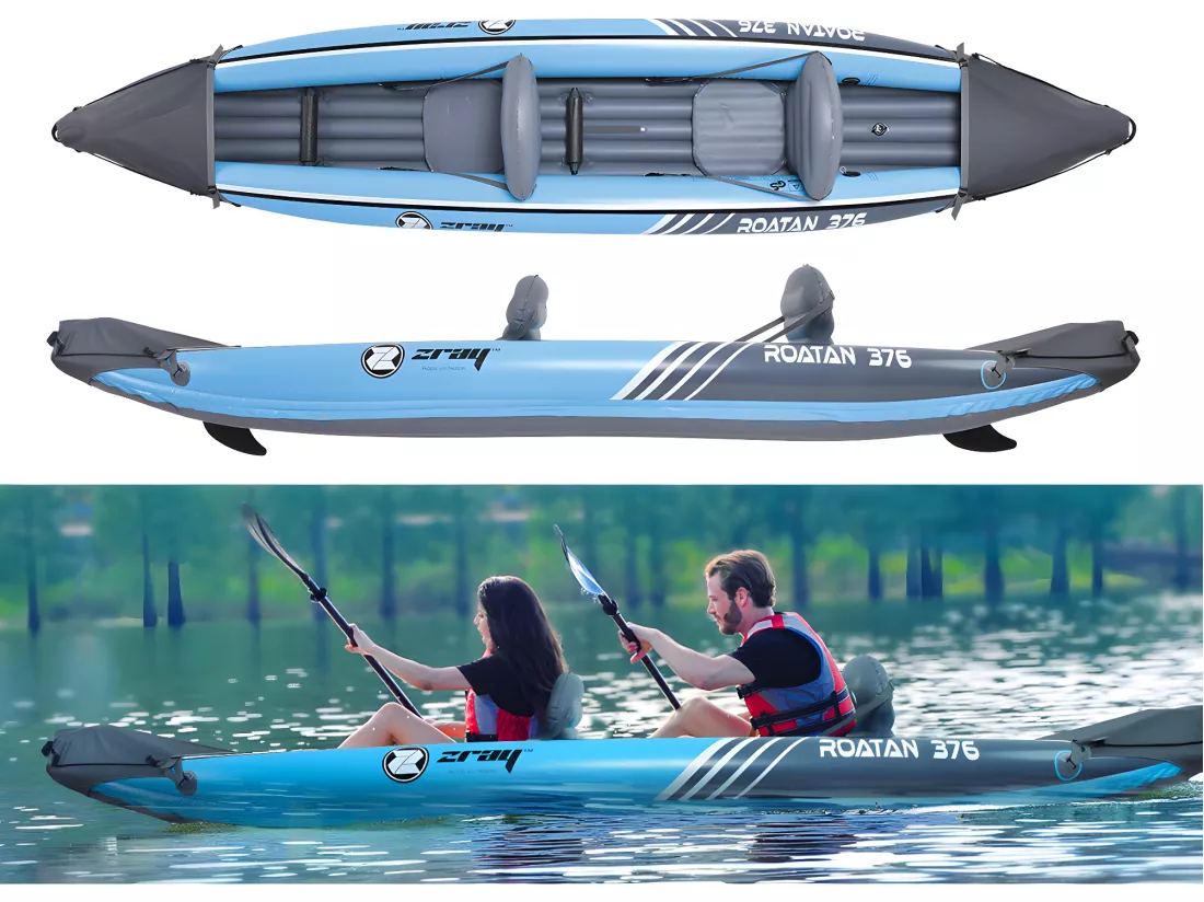 Kit kayak gonflable 2 places Roatan avec rames et gonfleur - Zray