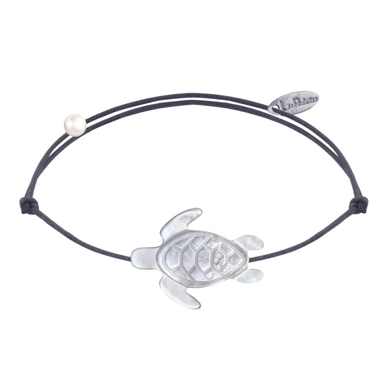 Bracelet Lien Tortue en Nacre - Gris