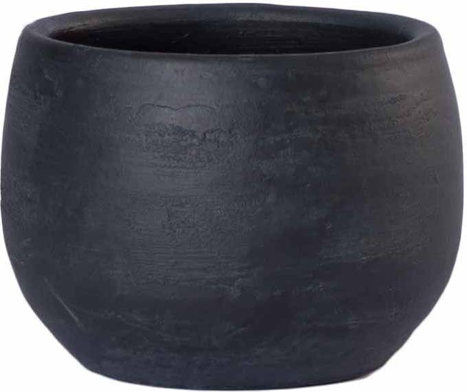 HS bloempot Burgos zwart D 20 H 15 cm