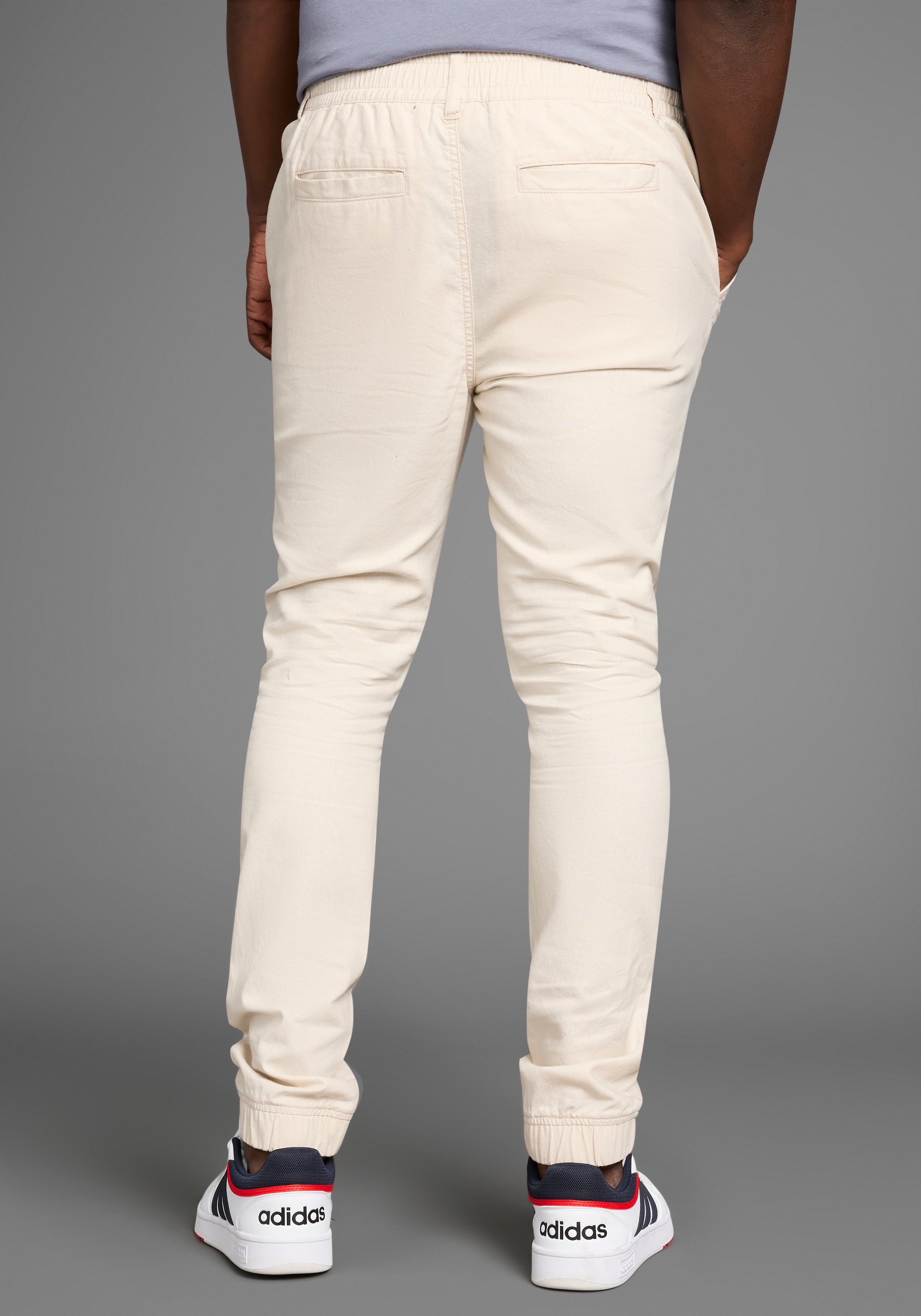 DELMAO Leinenhose  Leinenhose mit Kordelzug