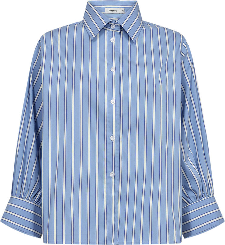 Tomorrow TRW-New Hepburn Shirt Malibu Stripe Clear sky blue