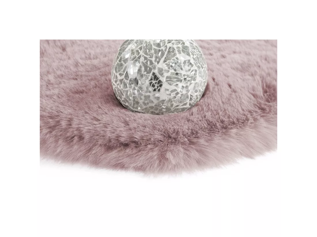 Tapis tissé rabbit 100 rosa - Rond Ø 160 cm