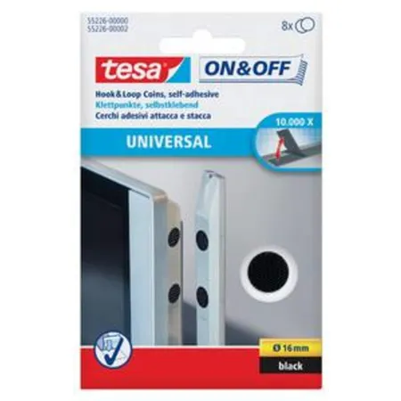 tesa On & Off Klettpunkte, schwarz