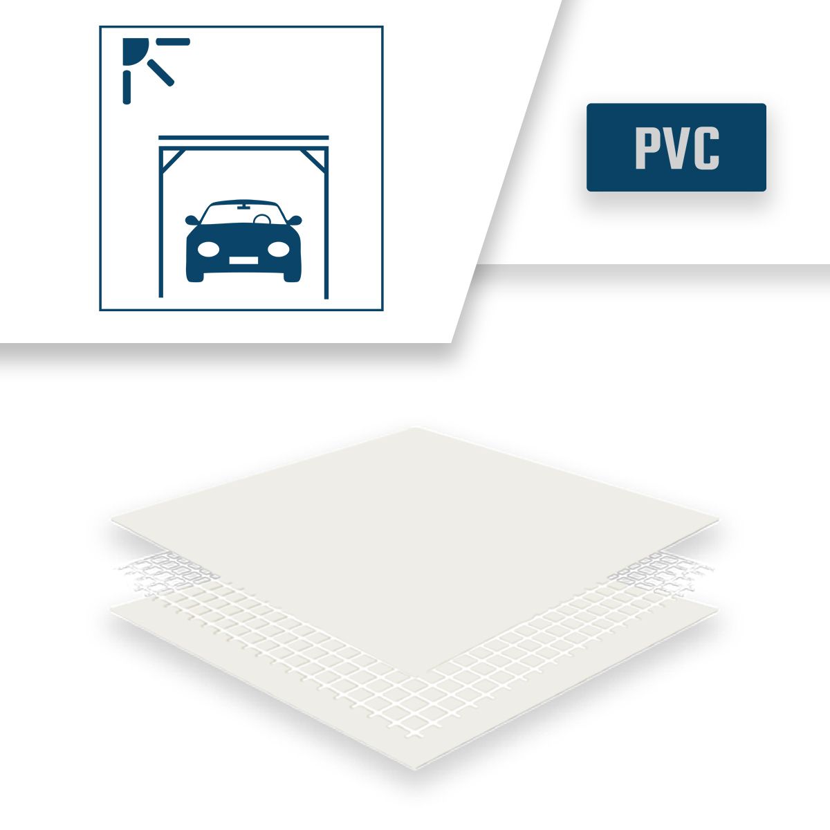 Bâche pour carport 4x6 m blanc crème - qualité 5 ans tecplast 506cp - pvc