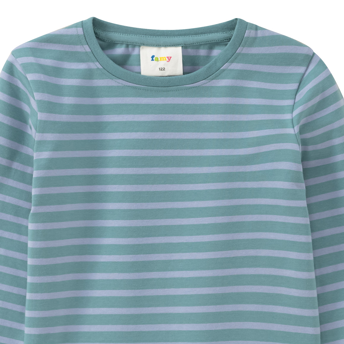 Famy 3 Mädchen Langarmshirts im Set weiss / blau / dunkelgrün