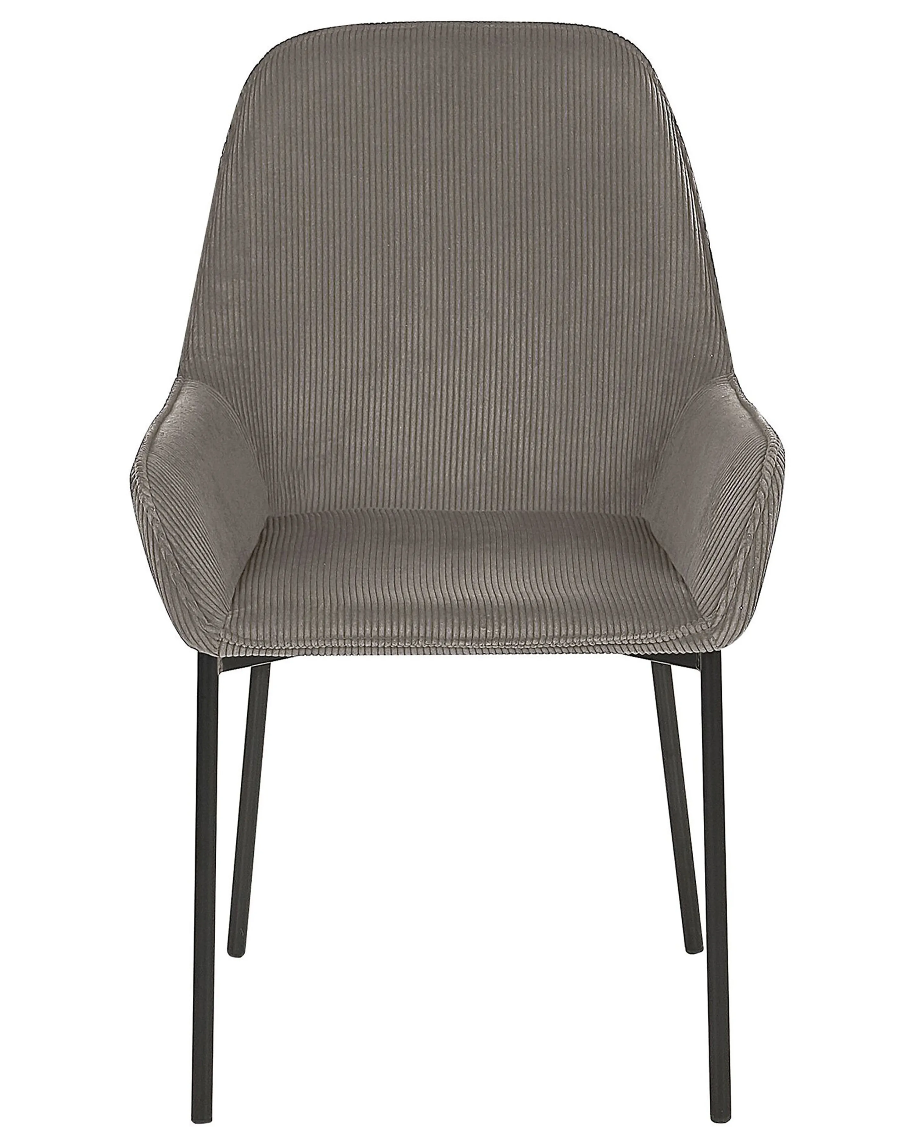 Set van 2 eetkamerstoelen LOVERNA Corduroy Grijs