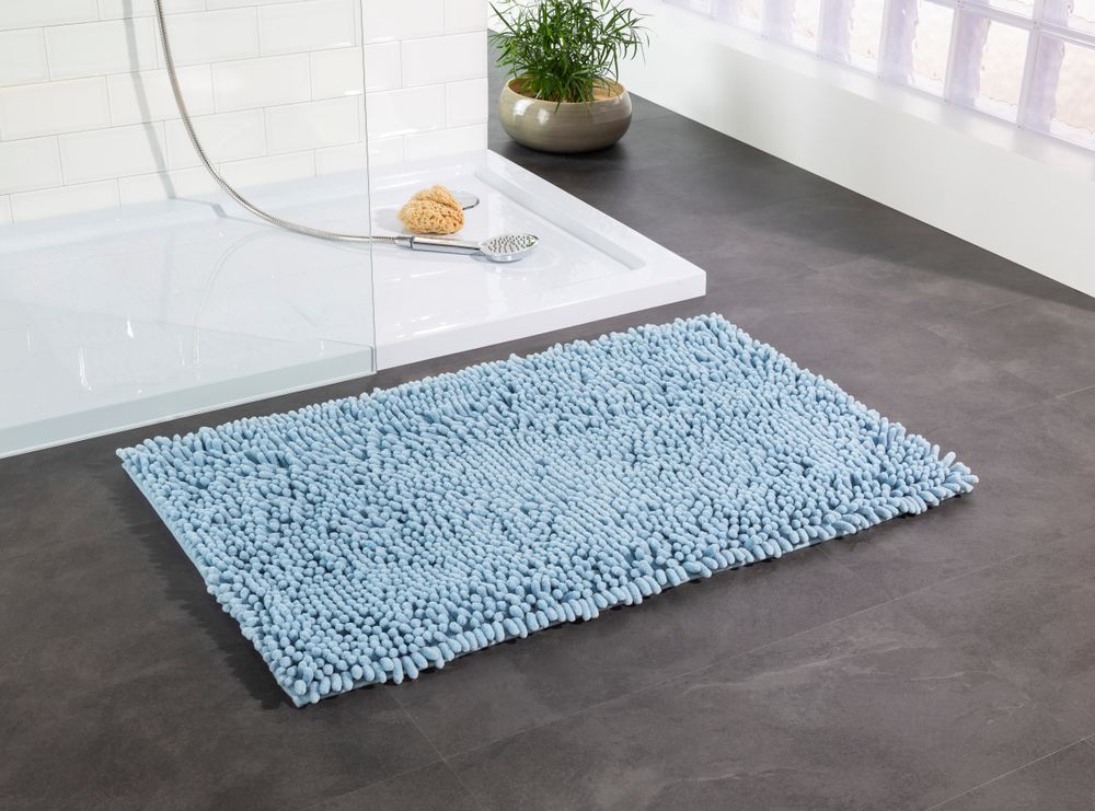 PANA® Badematte I WC Vorleger Noppen I Duschvorleger Chenille | Badezimmerteppich I Mikrofaser Badvorleger | verschiedene Formen & Farben