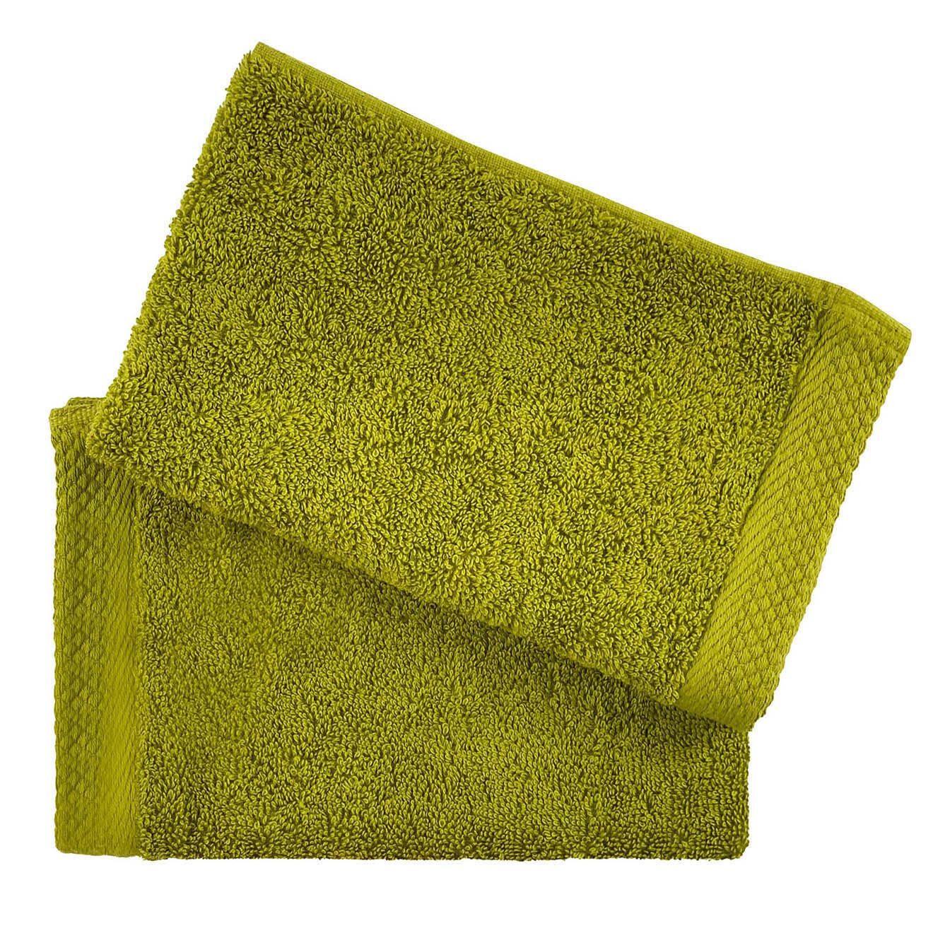 Soft by Perle de Coton 2 Serviettes invité olive - 50x30 cm