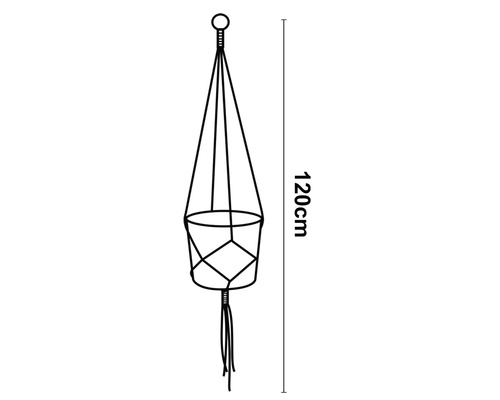 Macramé L 120 cm wit