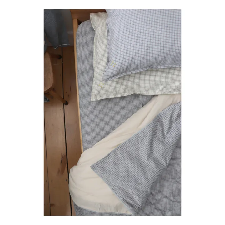 Camomile London Drap housse Blue Check | Bleu