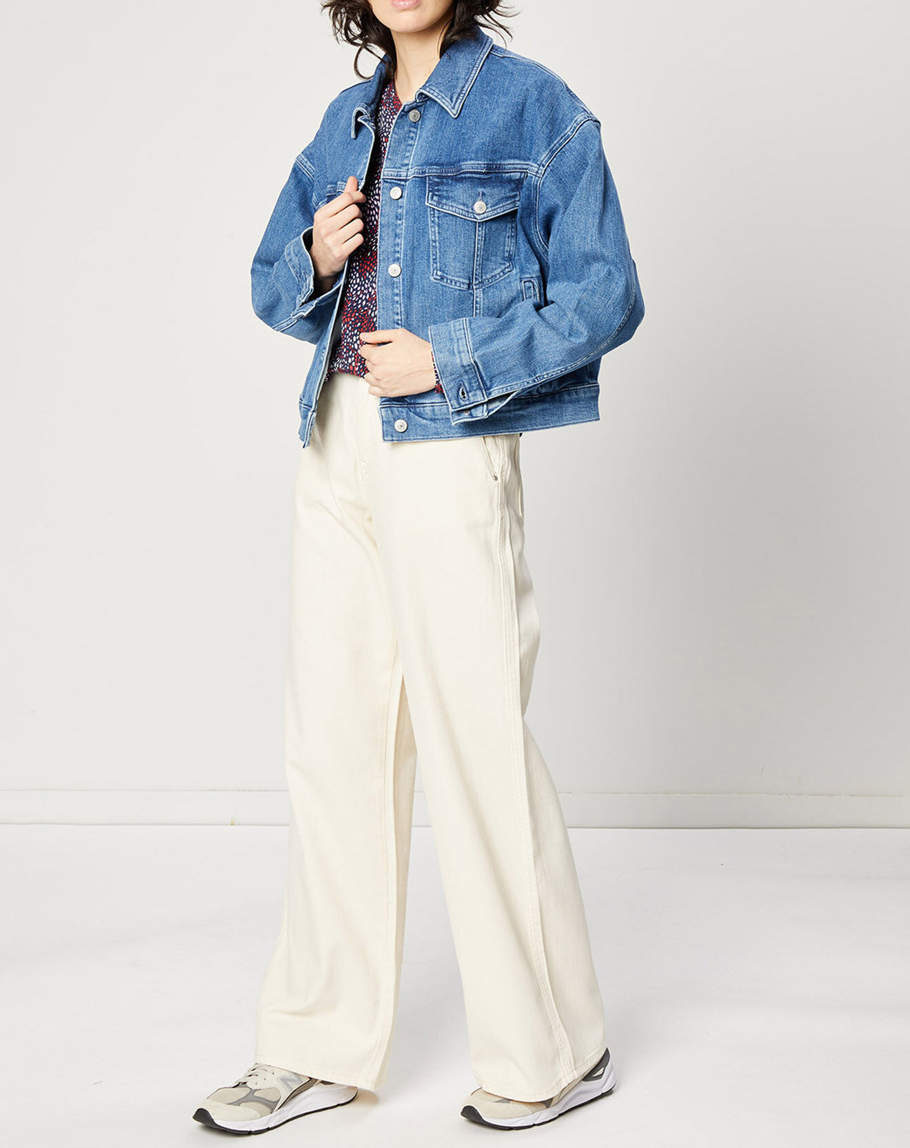 Esprit Veste en Jean courte bleu denim