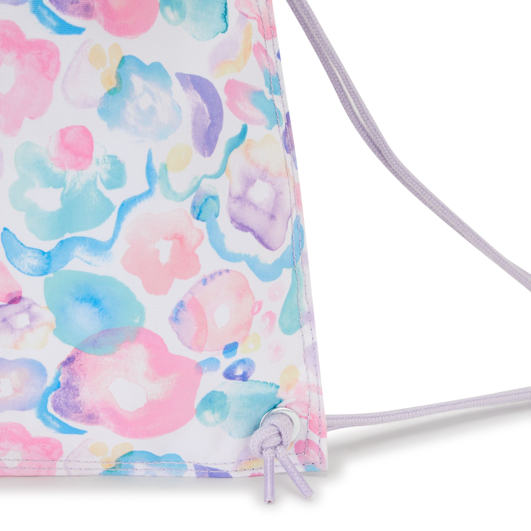 SUPERTABOO Sac moyen avec cordon de serrage - Aqua Flowers