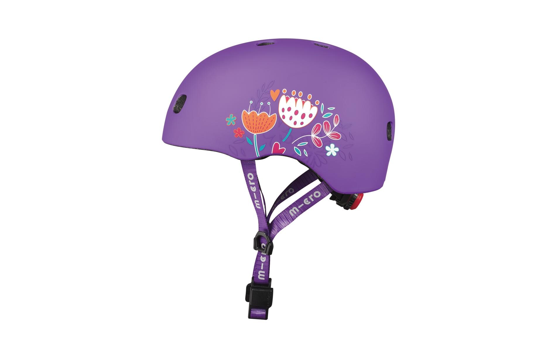 Kinderhelm Floral Purple M , MSkate- & Velohelm