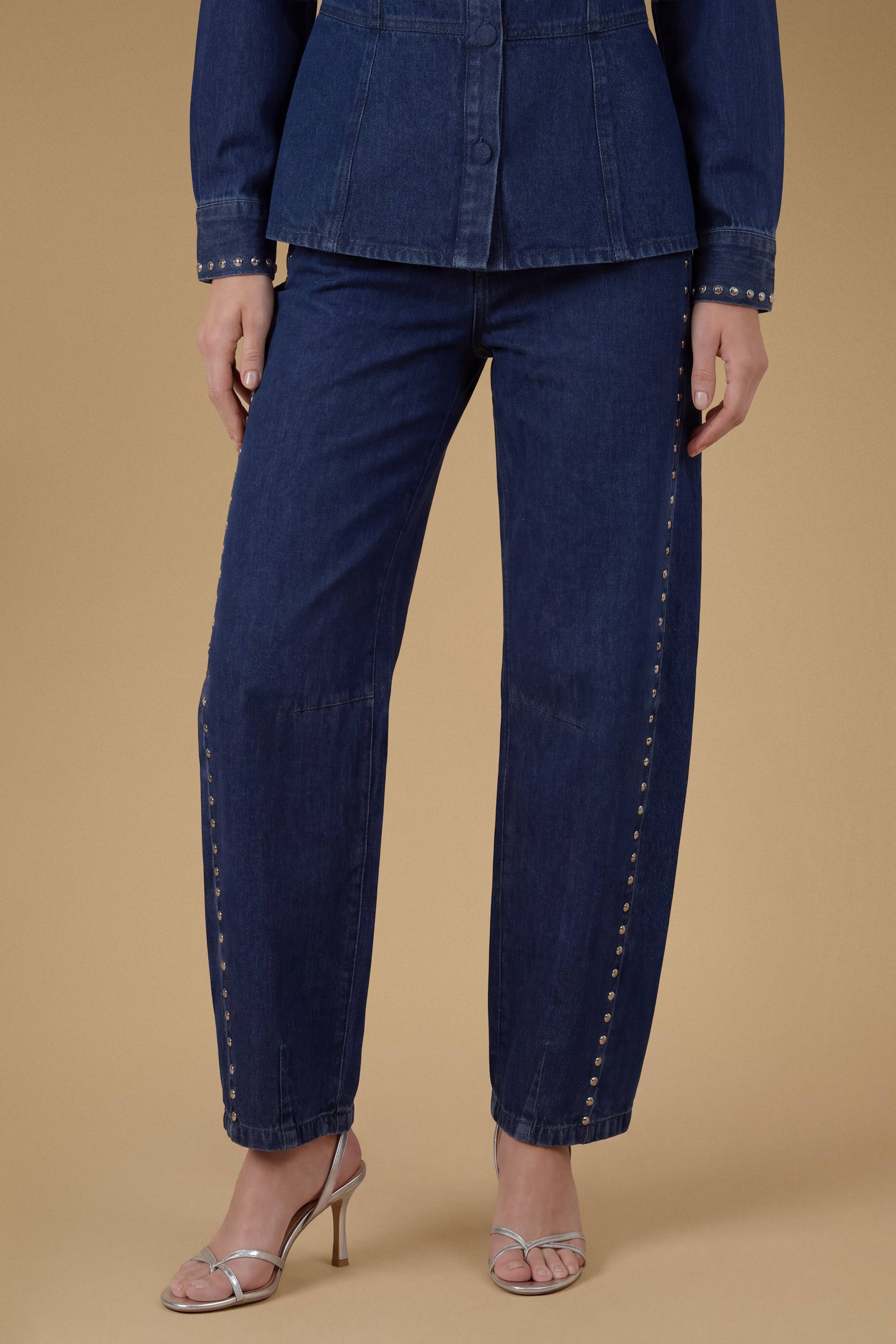 Oasis Jean Jambe Tonneau Premium Avec Détails Cloutés