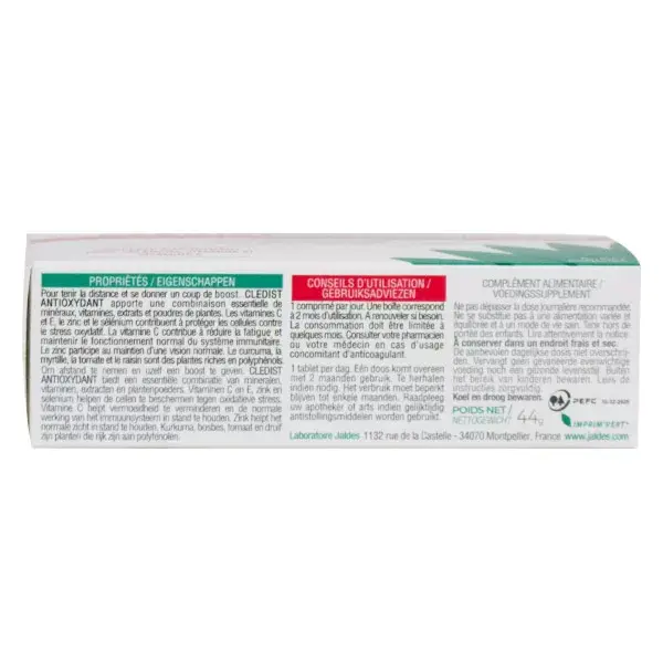 Jaldes Cledist Antioxydant 60 comprimés