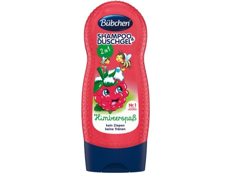 Bübchen Shampoo Kids 2in1 Himbeerspass 230 ml Duschgel für Kinder mit Aloe Vera