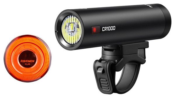 Paire d'Éclairages Ravemen LS 20 (CR 1000 / CL 05) Noir