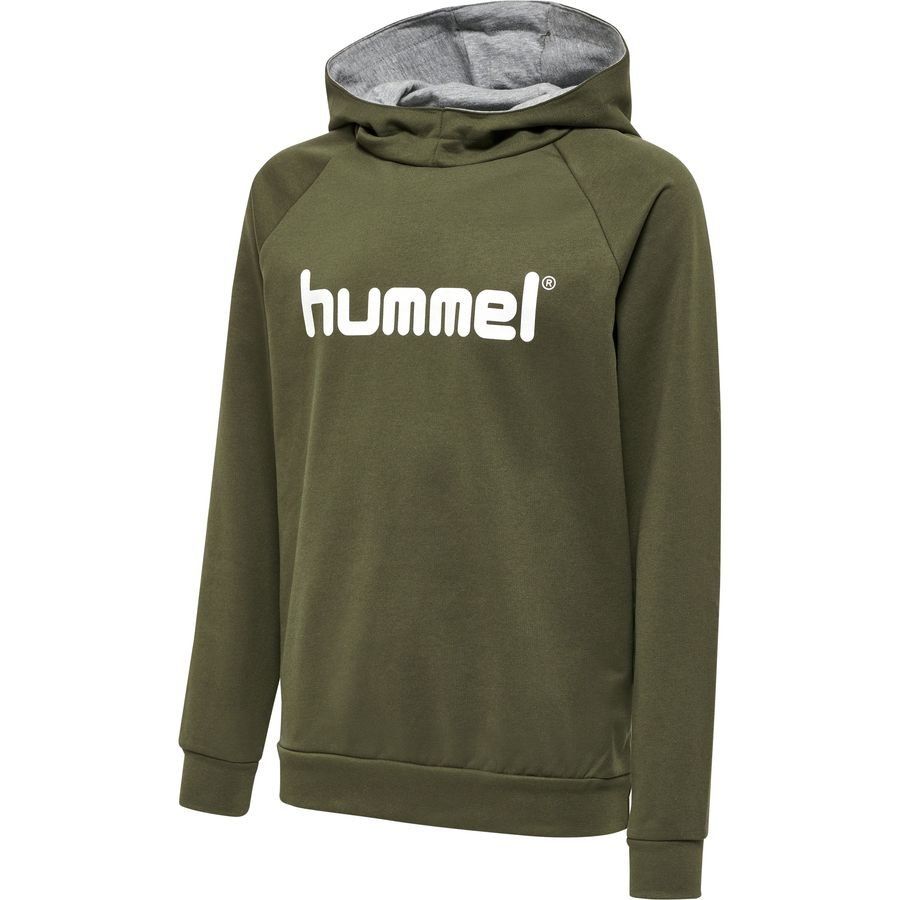 Hummel Go Cotton Logo Sweat à Capuche - Vert Enfant