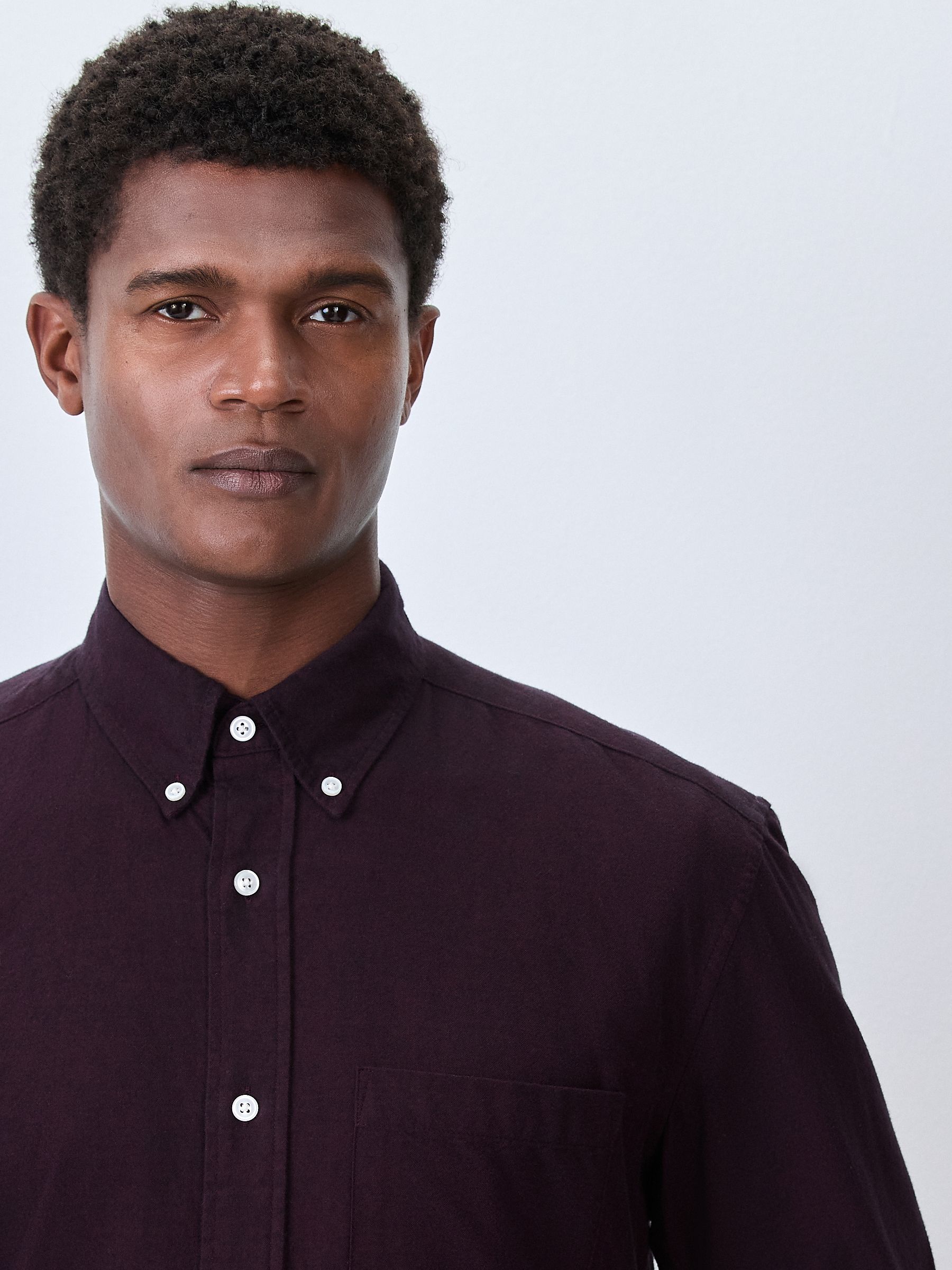 Paars - Soft Touch Oxford Long Sleeve Shirt