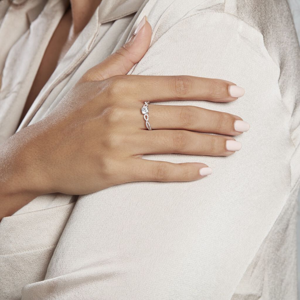 Solitaire Or Blanc Sevastiane Oxyde De Zirconium