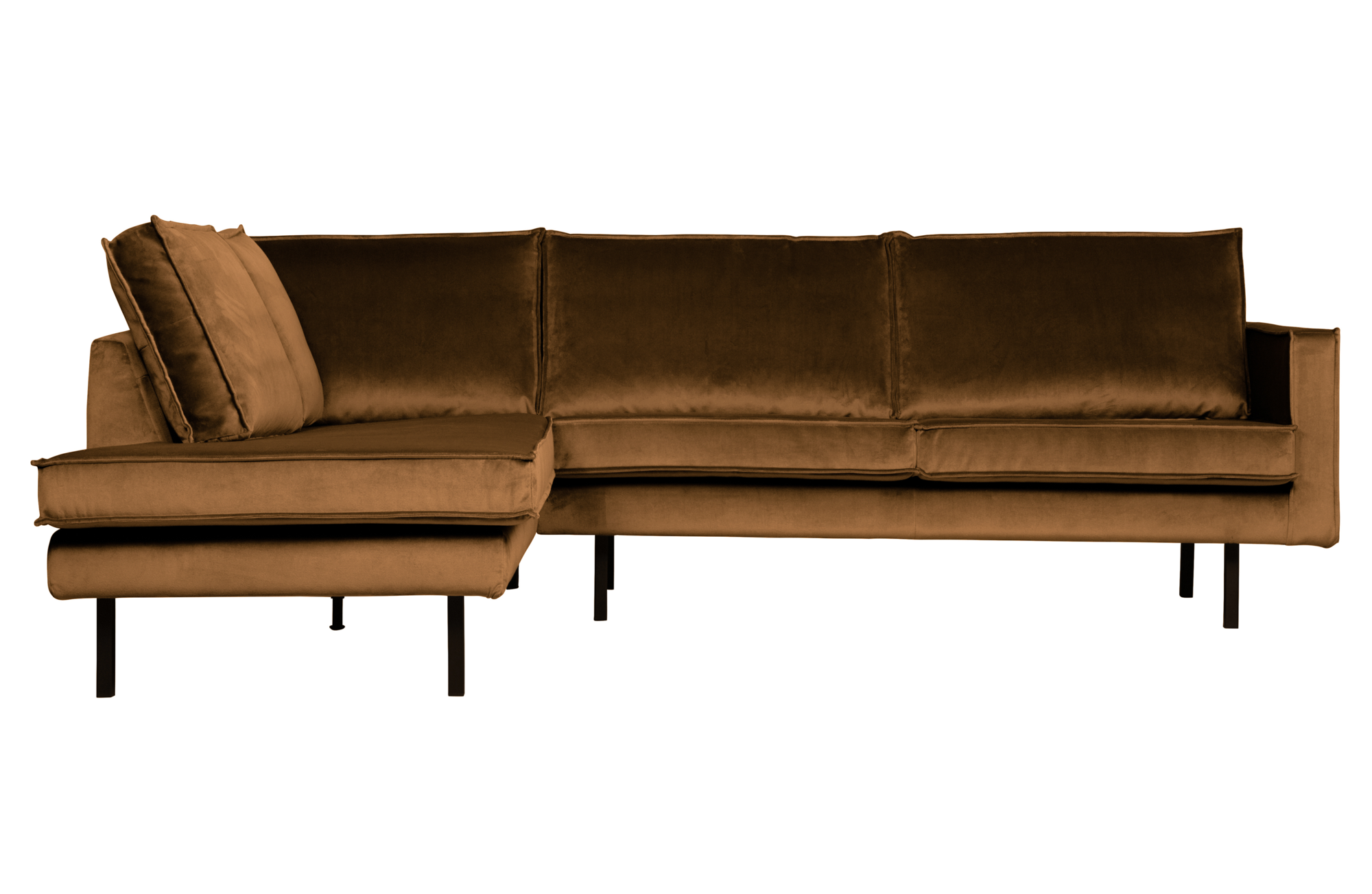 BePureHome hoekbank Rodeo fluweel Rodeo Hoekbank Fluweel Links - Honing Geel