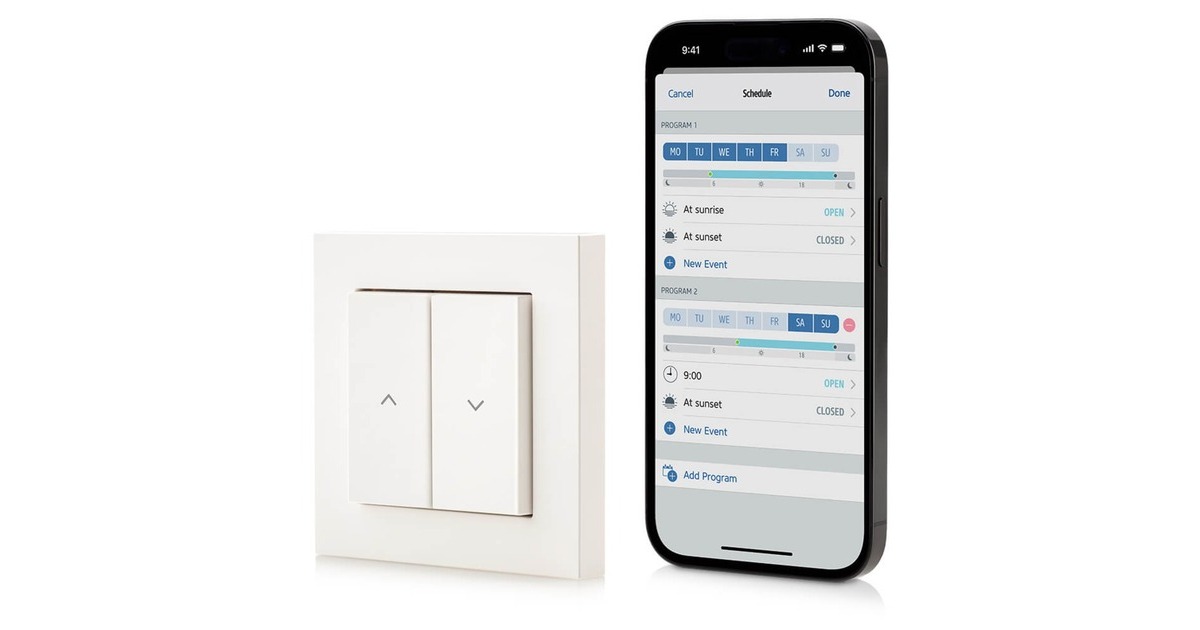 eveShutter Switch schakelaar  (Bluetooth, Thread)