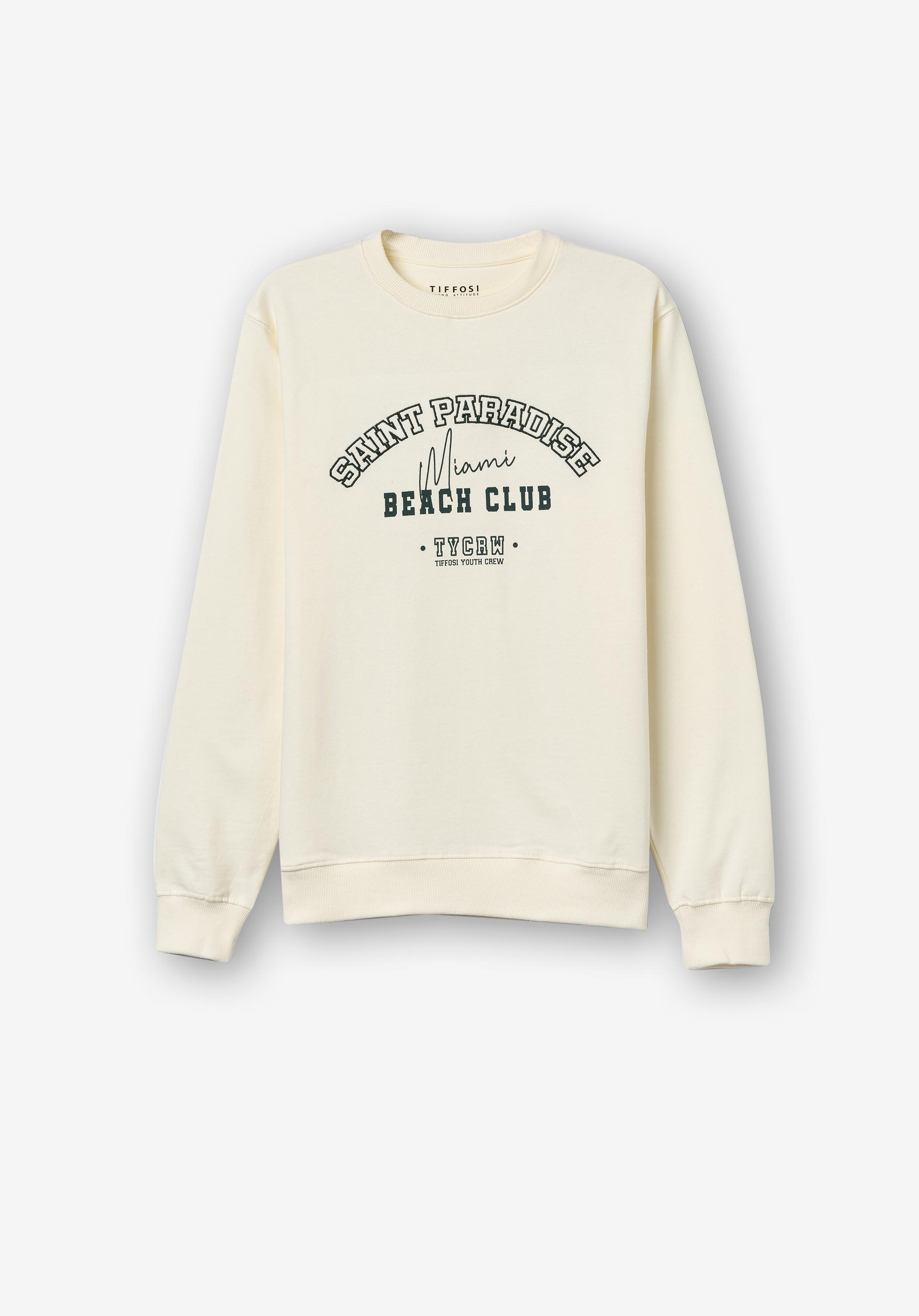 Sweatshirt com Estampado e Bordado Frontal