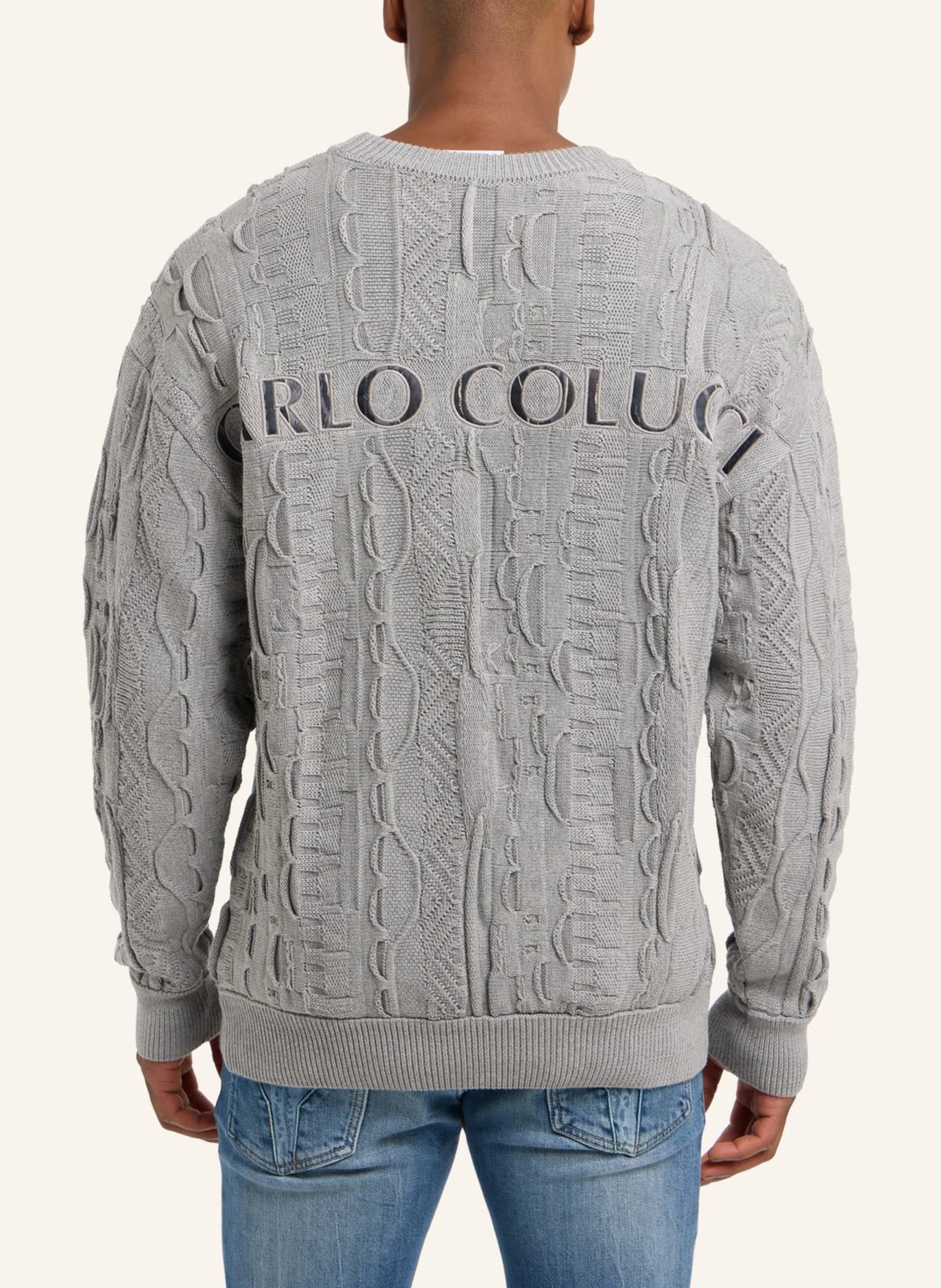 CARLO COLUCCI Strickpullover mit Stickerei DIMA