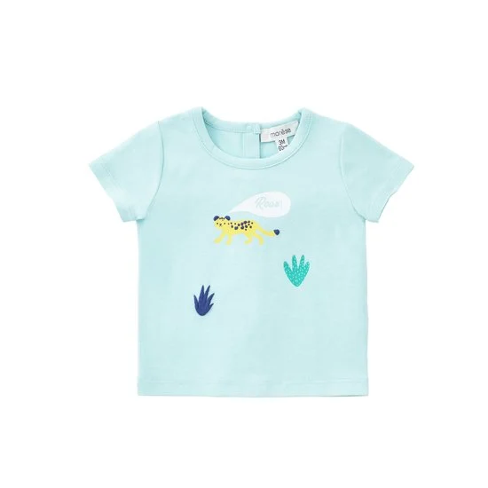 T-shirt Petit Léopard   Bleu Light        de               Marèse