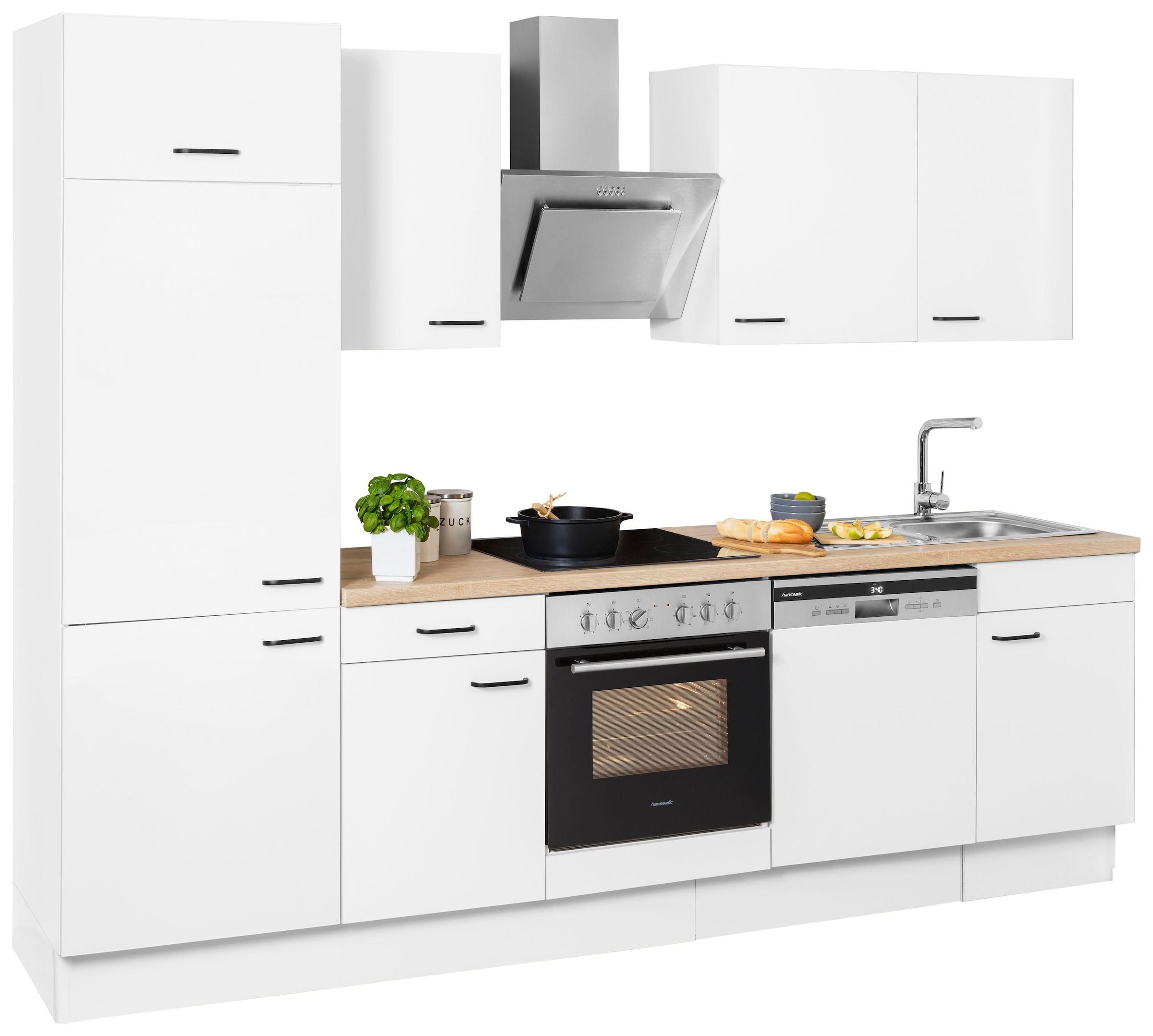 OPTIFIT Küchenzeile »Elga« Premium-Küche mit Soft-Close-Funktion, Vollauszug, Breite 280 cm