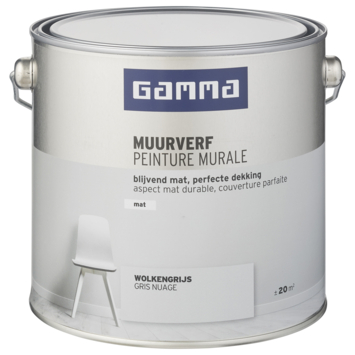 GAMMA muurverf wolkengrijs mat 2,5 liter