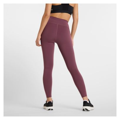 Collant long New Balance Sleek High Rise Rouge Femme