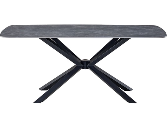 CONCEPT1 - Table Abraham gris anthracite 180x90x75 H 100% céramique