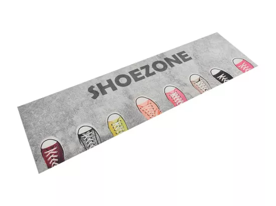 Tapis de cuisine lavable impression shoezone 45x150 cm velours