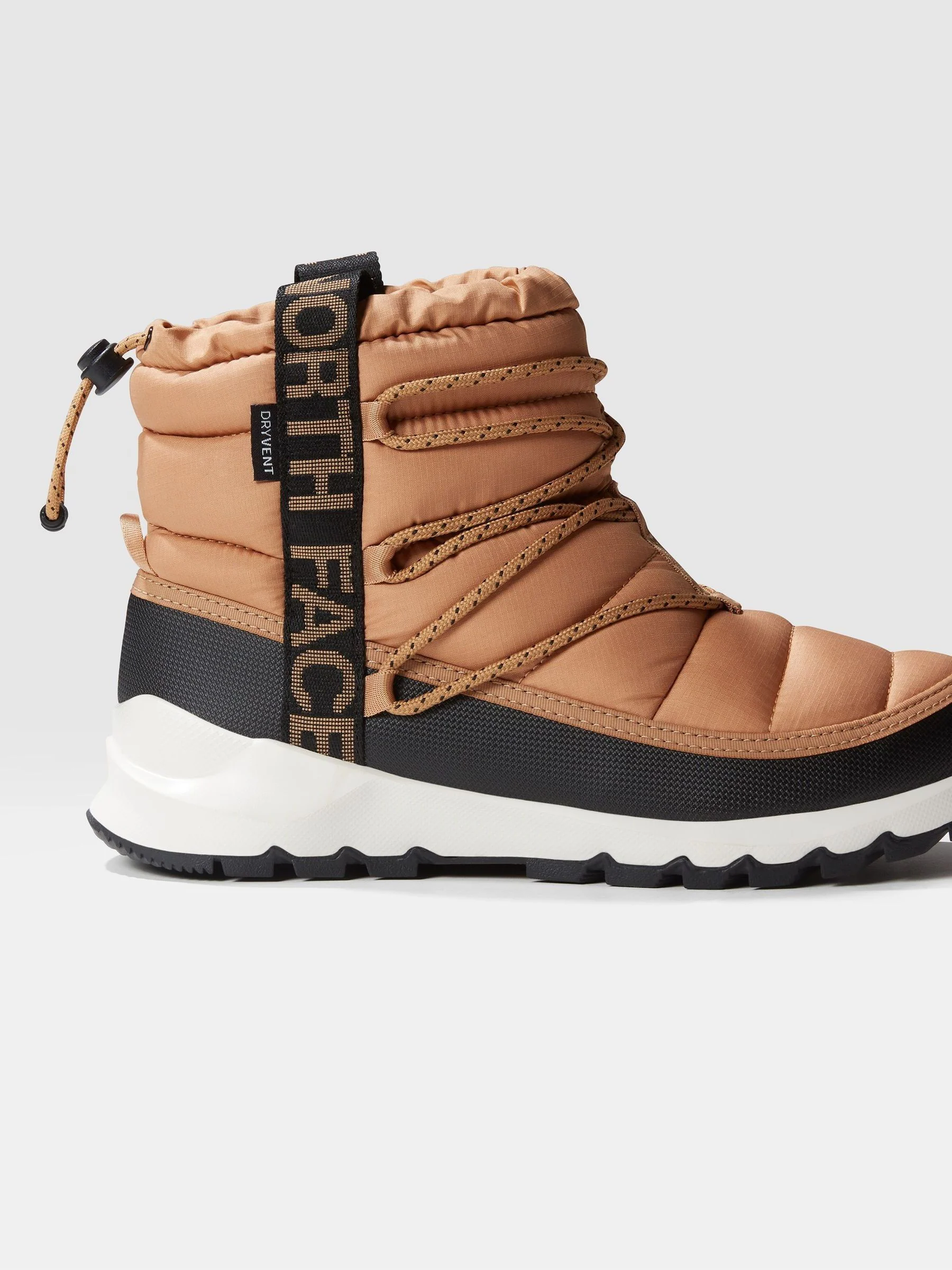 Bruin - The North Face waterdichte Thermoball winterlaarzen met vetersluiting voor dames