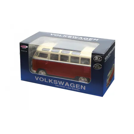 Jamara VW T1 Bus 1:24 Diecast rot LED Sound Rückzugmotor