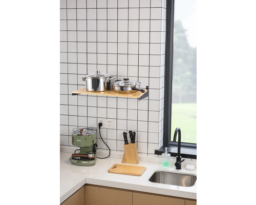 CENTA REGULUS plank 600 x 280 mm bamboe/zwart