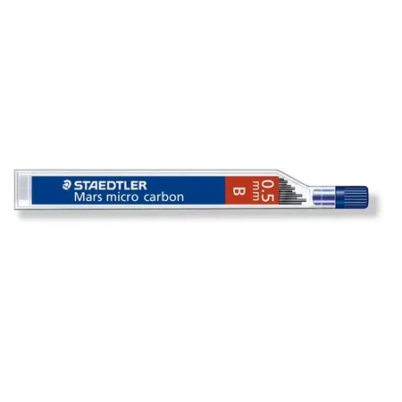 STAEDTLER® 250 05-B Mars micro carbon Feinmine 0,5 mm, B, 12 Stück Etui