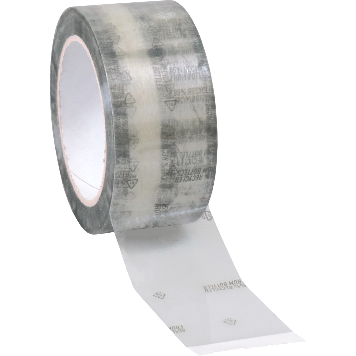 Dozensluittape, Hotmelt, Gerecycled PET, 50mm, 100m, transparant