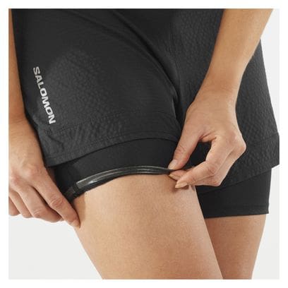Short 2-en-1 Salomon Sense Aero Noir Femme