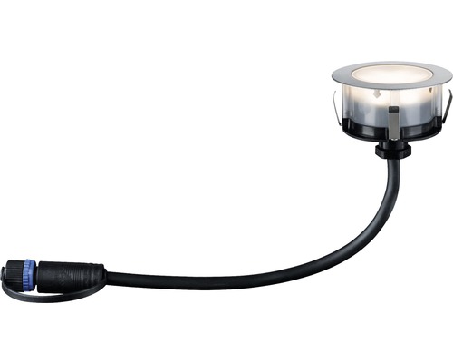 Paulmann Plug & Shine LED Inbouw Vloerlampen Starterset IP65 3x1W 3x100 lm 3000K Vloer zilver 230/24V 3 stuks