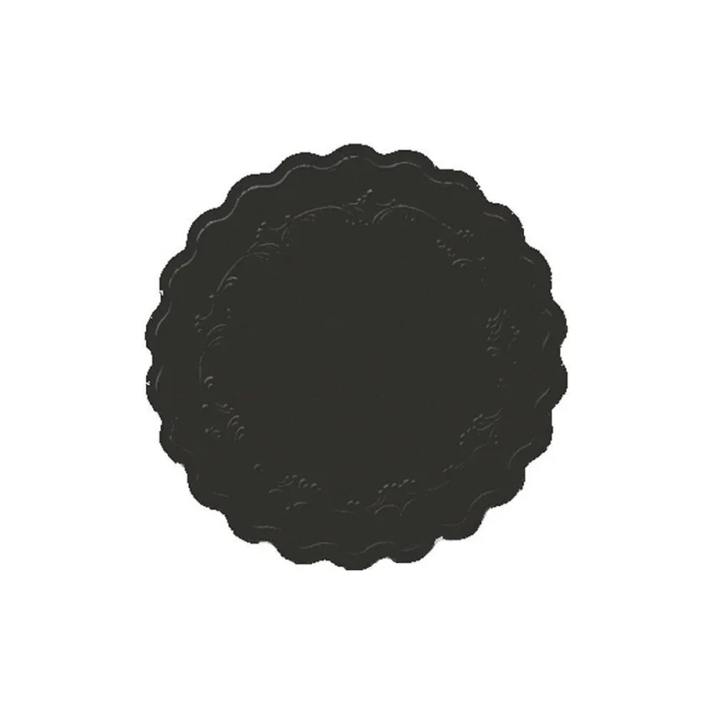 DUNI - Dessous de verre rond noir - 9cm - x250