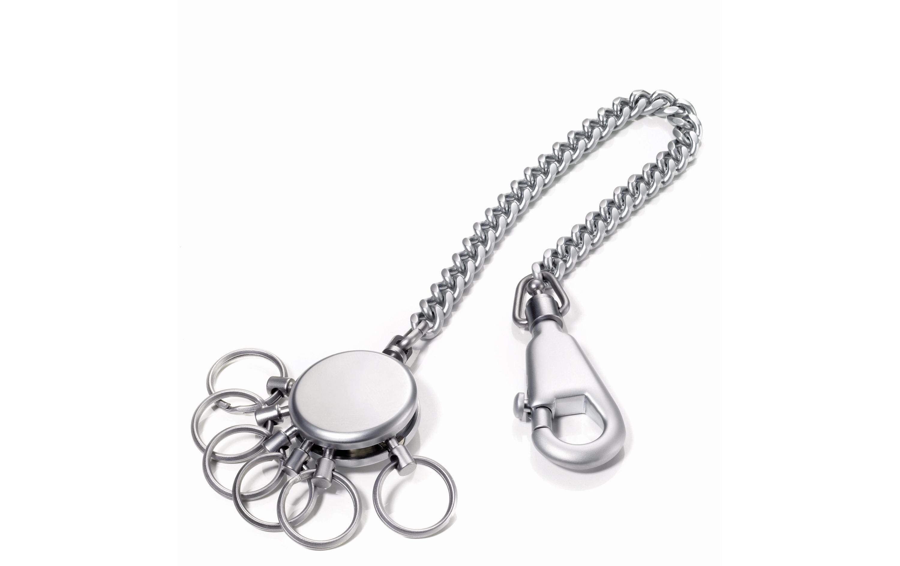 Schlüsselanhänger PATENT CHAINSilberner Schlüsselanhänger mit Kette