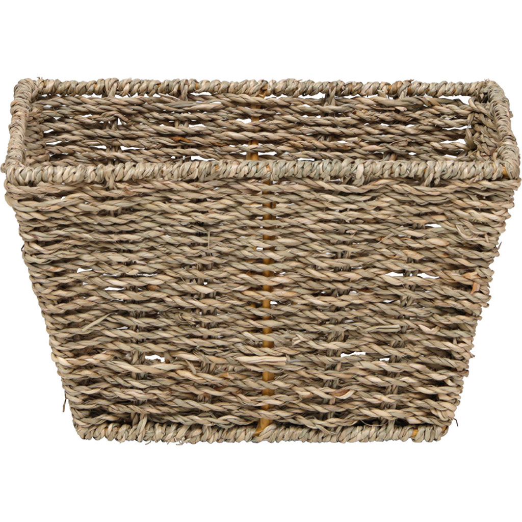 Panier de rangement évasé avec poignées naturel 23x14x17cm