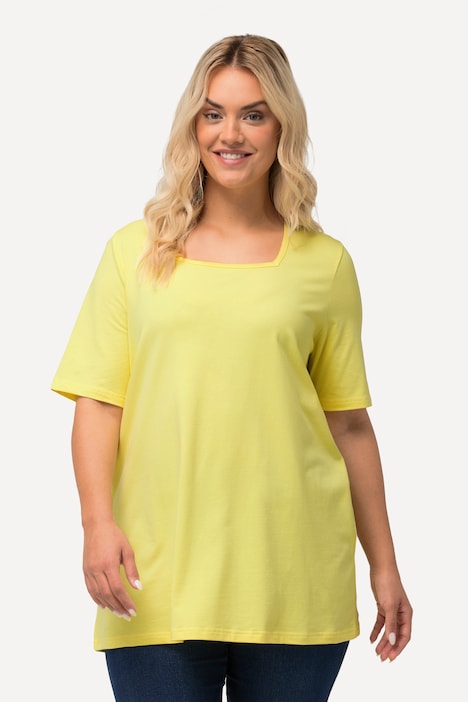 T-Shirt, A-Linie, Carree-Ausschnitt, Halbarm