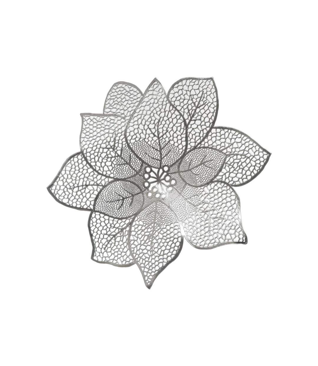 Set de Table Fleur Légende d'Hiver 44cm Argent