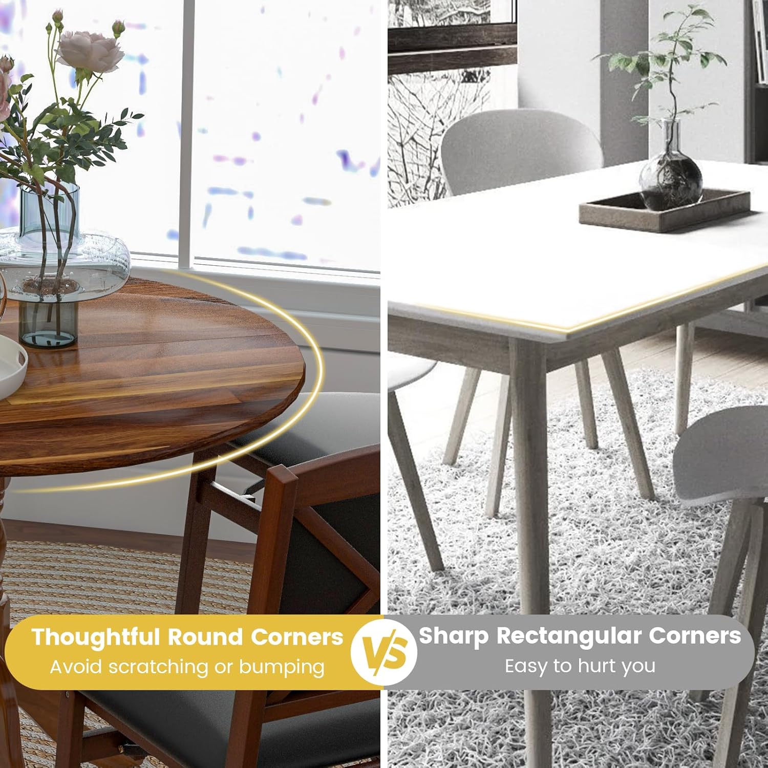 GIANTEX Esstisch Rund 100 cm, Küchentisch aus Massivholz, Esszimmertisch für 4 Personen, Holztisch Esszimmer, Dining Table, für Esszimmer Küche, 100 x 100 x 73 cm (Walnuss)