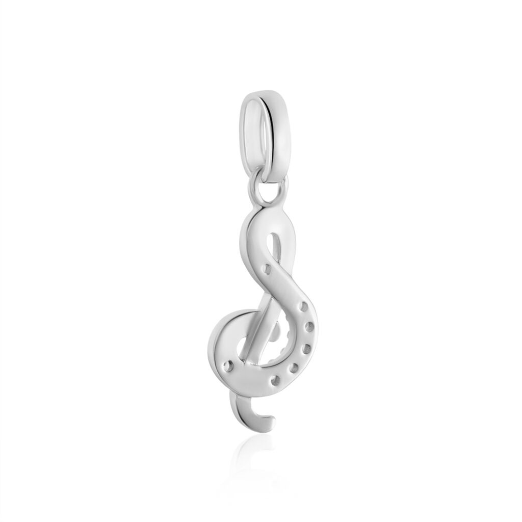 Pendentif Amelot Argent Blanc Oxyde De Zirconium
