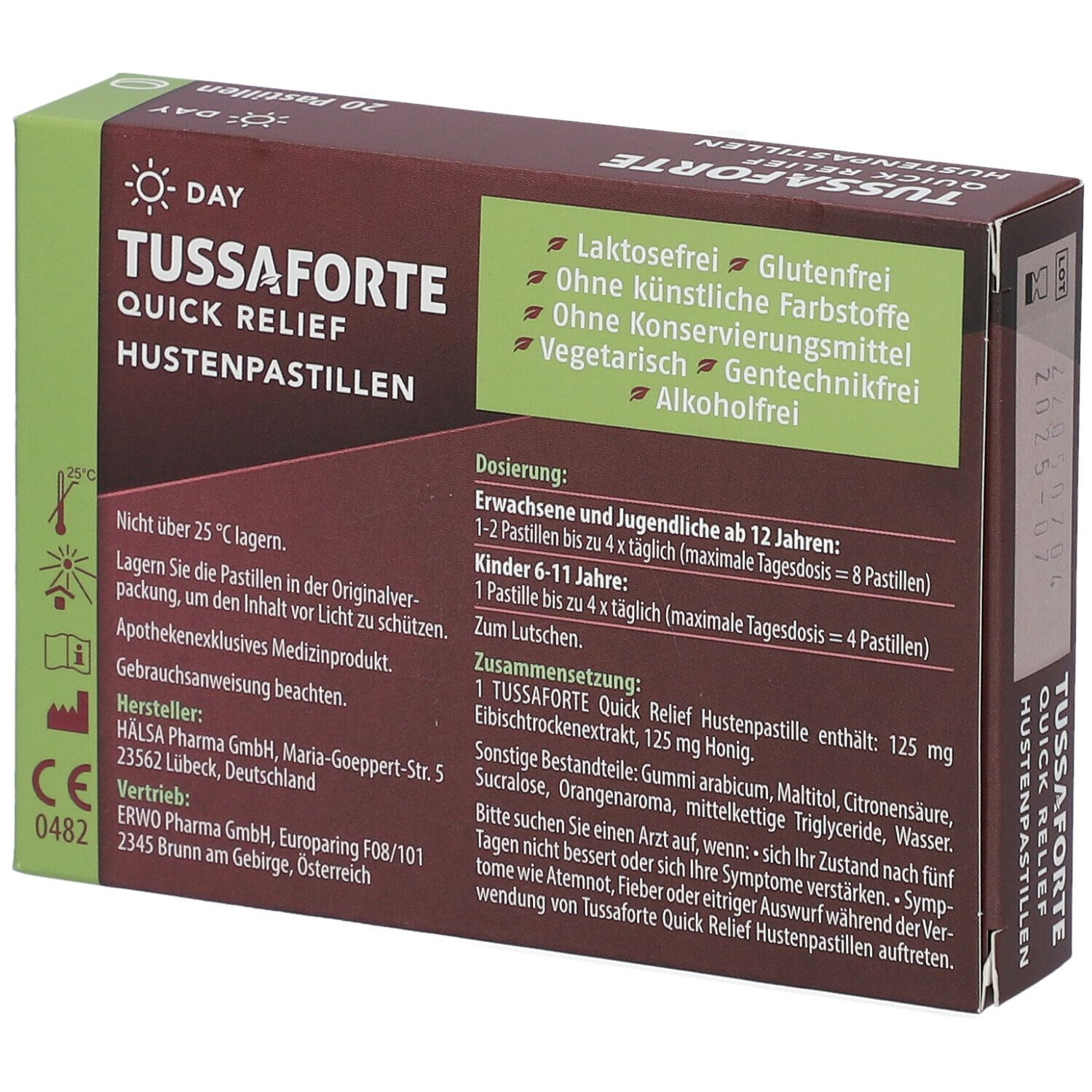TUSSAFORTE Day Quick Relief Hustenpastillen
