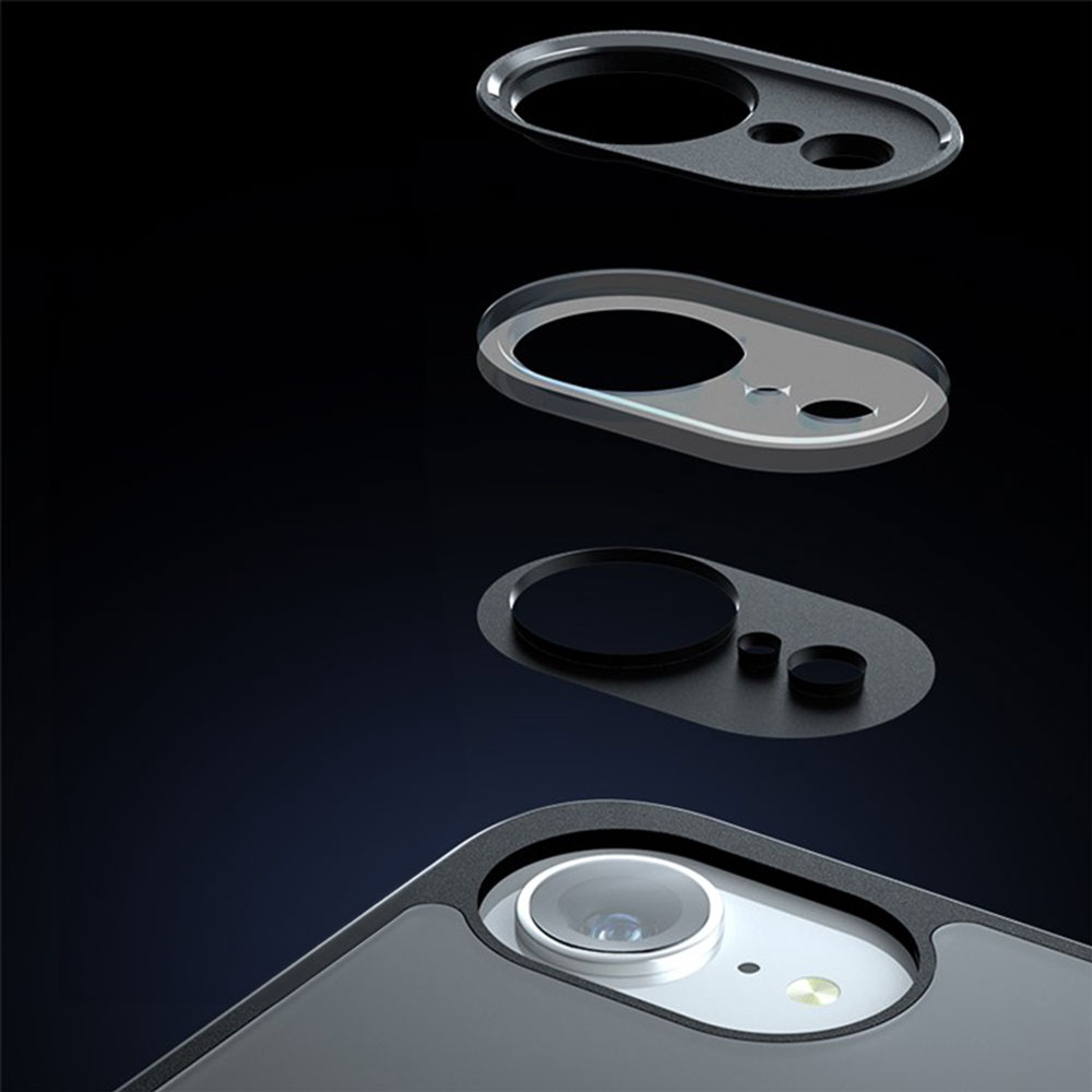iPhone 16e Hybrid Hardcase Hülle TPU Bumper   Kunststoff Rückseite - Transparent
